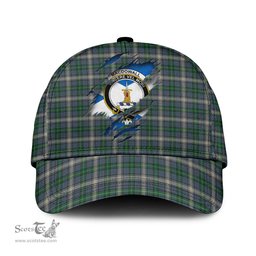 Scottish MacDowall Family Crest In Me Style Tartan Cap ScotsTee Shop - Tartan Plaid - scotstee.com