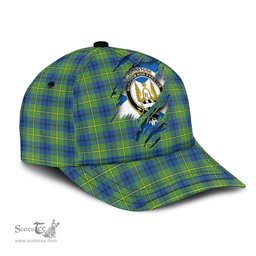 Scottish Johnstone Ancient Family Crest In Me Style Tartan Cap ScotsTee Shop - Tartan Plaid - scotstee.com