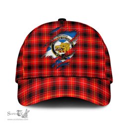 Scottish MacIver Modern Family Crest In Me Style Tartan Cap ScotsTee Shop - Tartan Plaid - scotstee.com