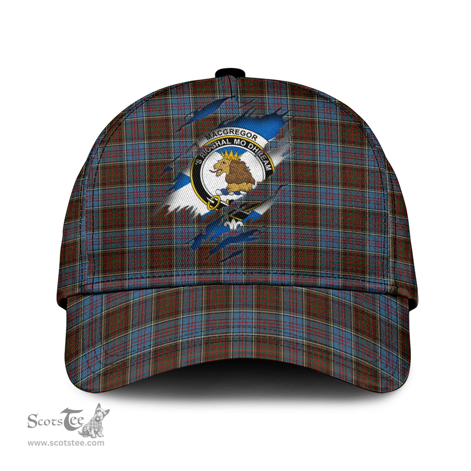 Scottish MacGregor Hastie Family Crest In Me Style Tartan Cap ScotsTee Shop - Tartan Plaid - scotstee.com