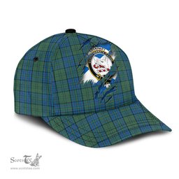 Scottish Lockhart Family Crest In Me Style Tartan Cap ScotsTee Shop - Tartan Plaid - scotstee.com