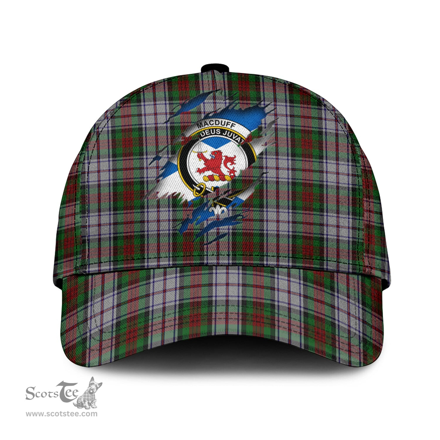 Scottish MacDuff Dress Family Crest In Me Style Tartan Cap ScotsTee Shop - Tartan Plaid - scotstee.com
