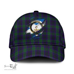 Scottish Lumsden Green Family Crest In Me Style Tartan Cap ScotsTee Shop - Tartan Plaid - scotstee.com