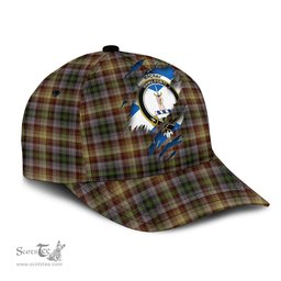 Scottish MacKay of Strathnaver Family Crest In Me Style Tartan Cap ScotsTee Shop - Tartan Plaid - scotstee.com