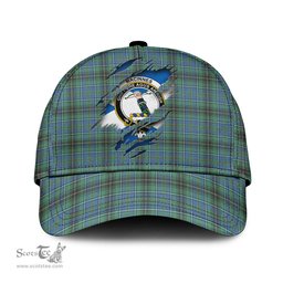 Scottish MacInnes Ancient Family Crest In Me Style Tartan Cap ScotsTee Shop - Tartan Plaid - scotstee.com