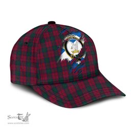 Scottish Lindsay Family Crest In Me Style Tartan Cap ScotsTee Shop - Tartan Plaid - scotstee.com
