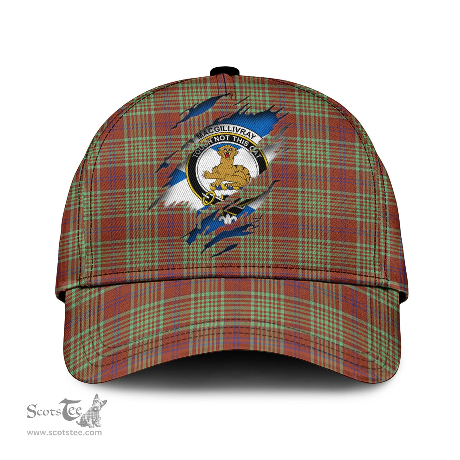 Scottish MacGillivray Hunting Ancient Family Crest In Me Style Tartan Cap ScotsTee Shop - Tartan Plaid - scotstee.com