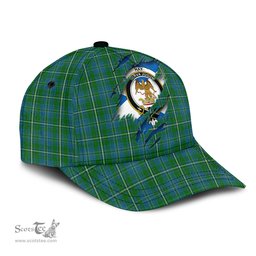 Scottish Hay Hunting Family Crest In Me Style Tartan Cap ScotsTee Shop - Tartan Plaid - scotstee.com