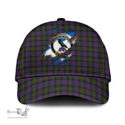 Scottish MacDonell of Glengarry Family Crest In Me Style Tartan Cap ScotsTee Shop - Tartan Plaid - scotstee.com