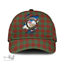 Scottish MacDonald of Kingsburgh Family Crest In Me Style Tartan Cap ScotsTee Shop - Tartan Plaid - scotstee.com