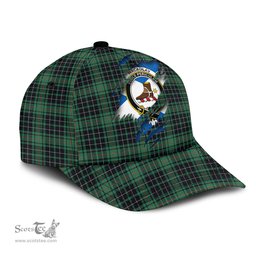Scottish MacAulay Hunting Ancient Family Crest In Me Style Tartan Cap ScotsTee Shop - Tartan Plaid - scotstee.com