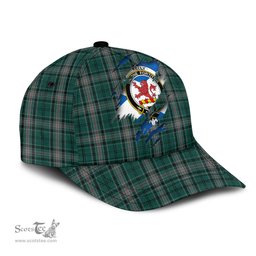 Scottish Kelly of Sleat Hunting Family Crest In Me Style Tartan Cap ScotsTee Shop - Tartan Plaid - scotstee.com
