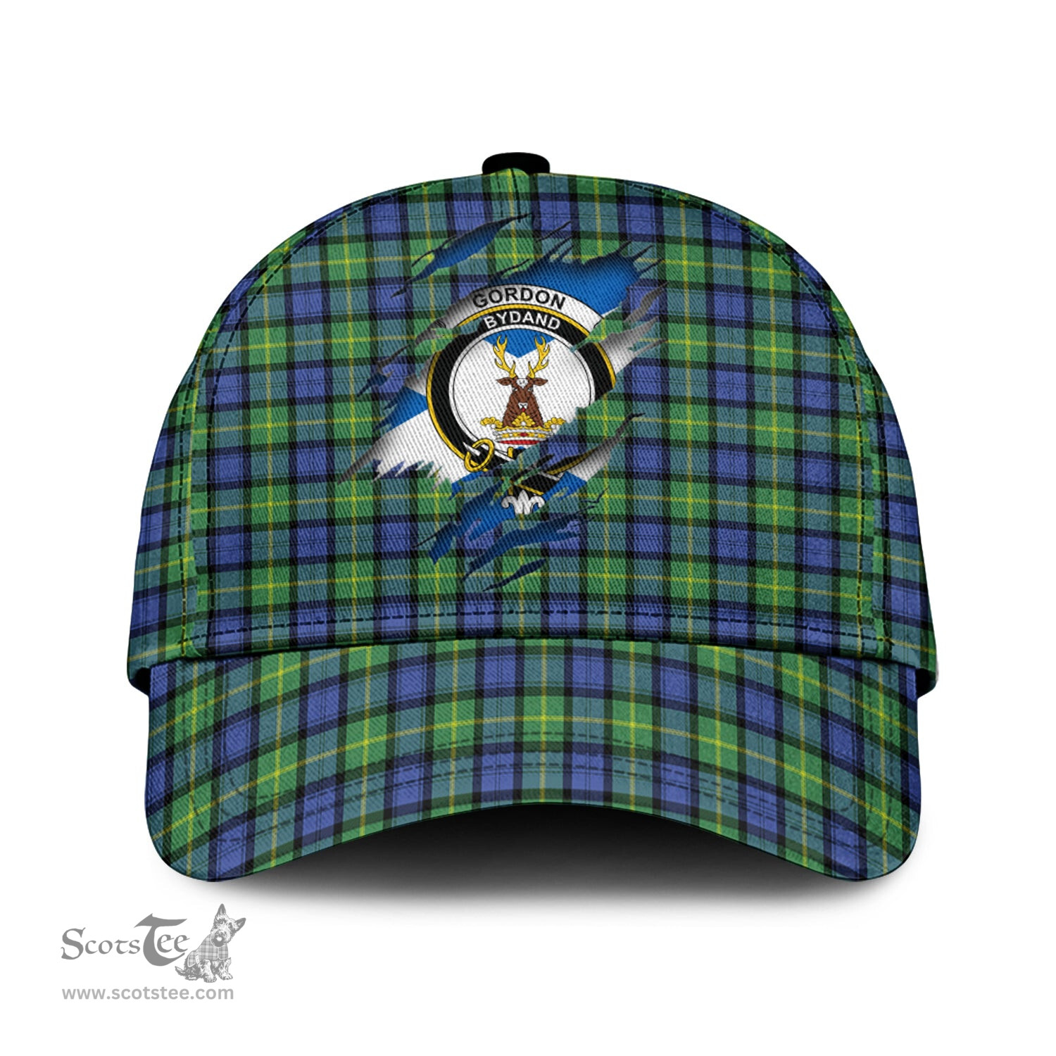 Scottish Gordon Old Ancient Family Crest In Me Style Tartan Cap ScotsTee Shop - Tartan Plaid - scotstee.com