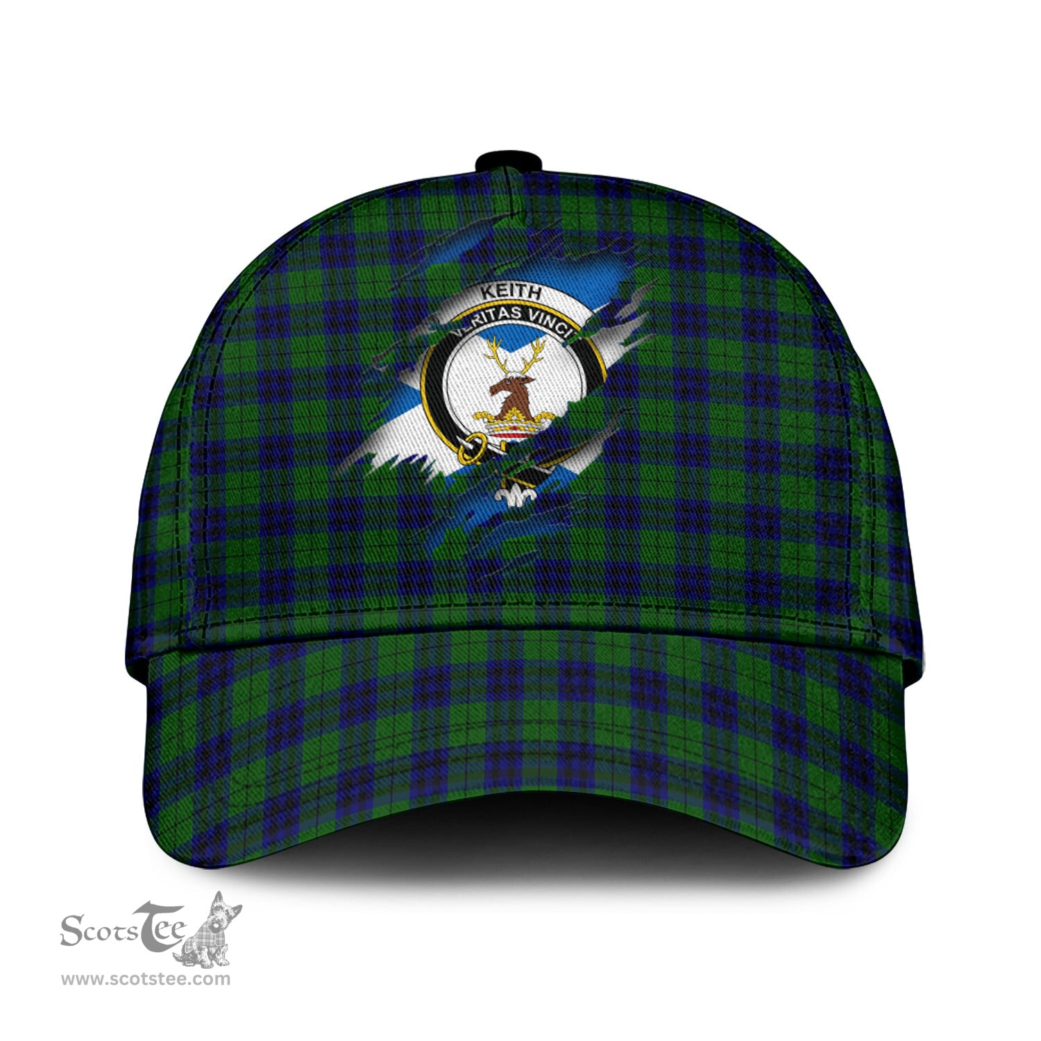 Scottish Keith Modern Family Crest In Me Style Tartan Cap ScotsTee Shop - Tartan Plaid - scotstee.com