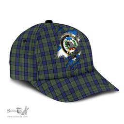 Scottish MacLaren Family Crest In Me Style Tartan Cap ScotsTee Shop - Tartan Plaid - scotstee.com