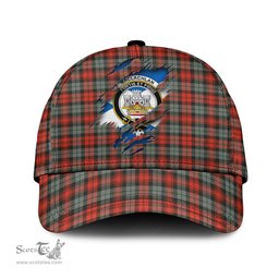 Scottish MacLachlan Weathered Family Crest In Me Style Tartan Cap ScotsTee Shop - Tartan Plaid - scotstee.com