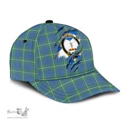 Scottish MacIntyre Hunting Ancient Family Crest In Me Style Tartan Cap ScotsTee Shop - Tartan Plaid - scotstee.com