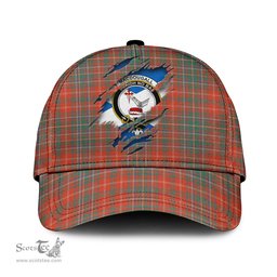 Scottish MacDougall Ancient Family Crest In Me Style Tartan Cap ScotsTee Shop - Tartan Plaid - scotstee.com