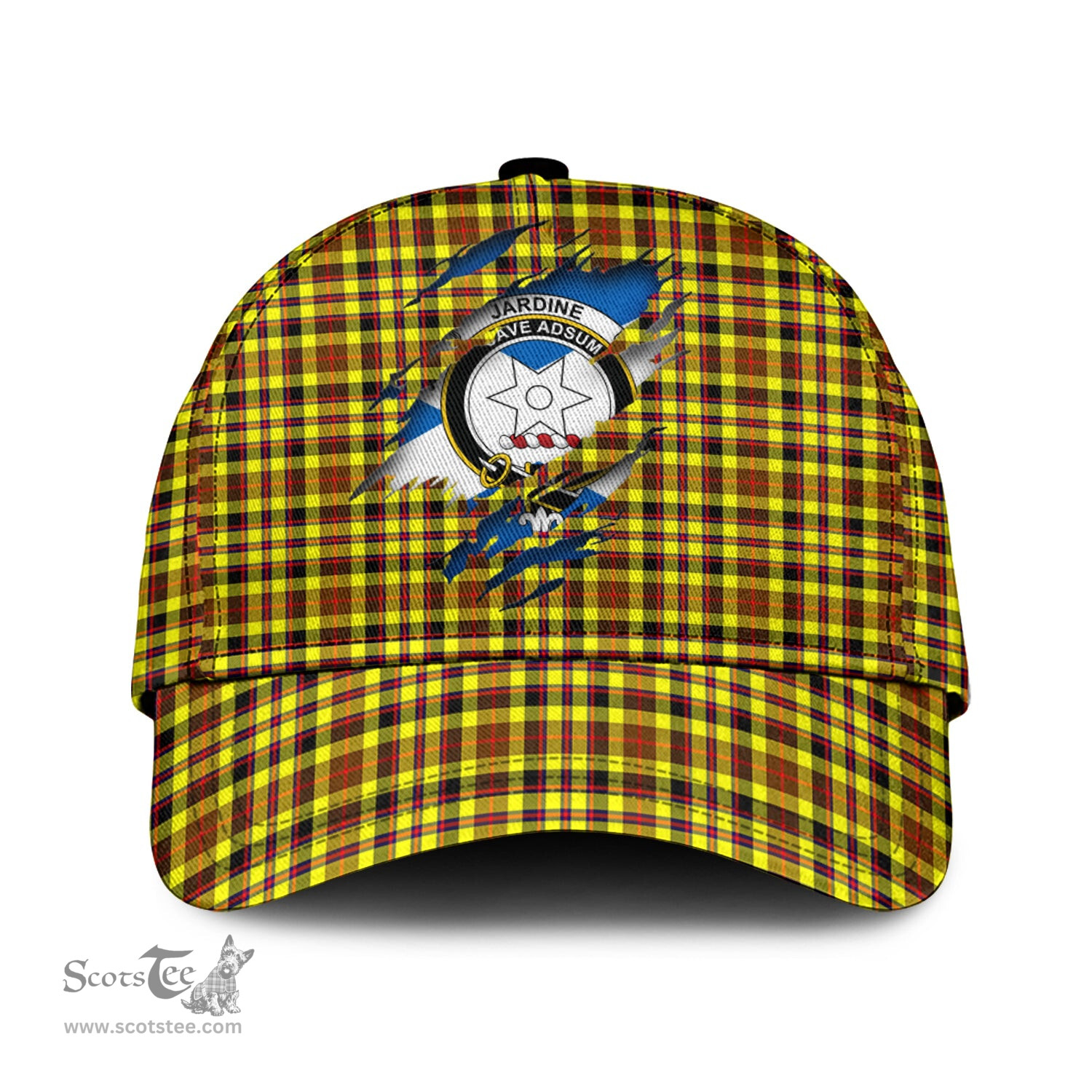 Scottish Jardine Modern Family Crest In Me Style Tartan Cap ScotsTee Shop - Tartan Plaid - scotstee.com