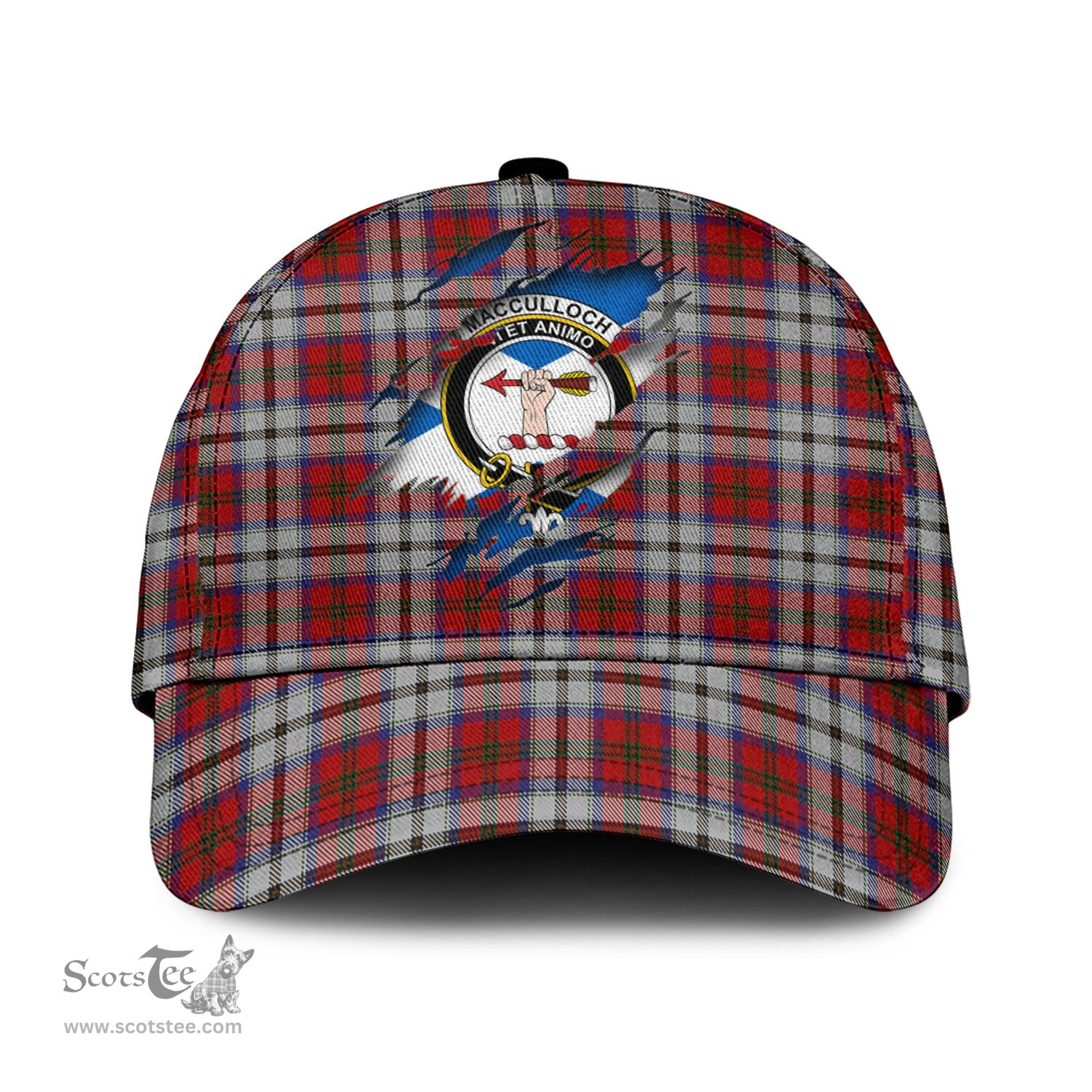 Scottish MacCulloch Dress Family Crest In Me Style Tartan Cap ScotsTee Shop - Tartan Plaid - scotstee.com
