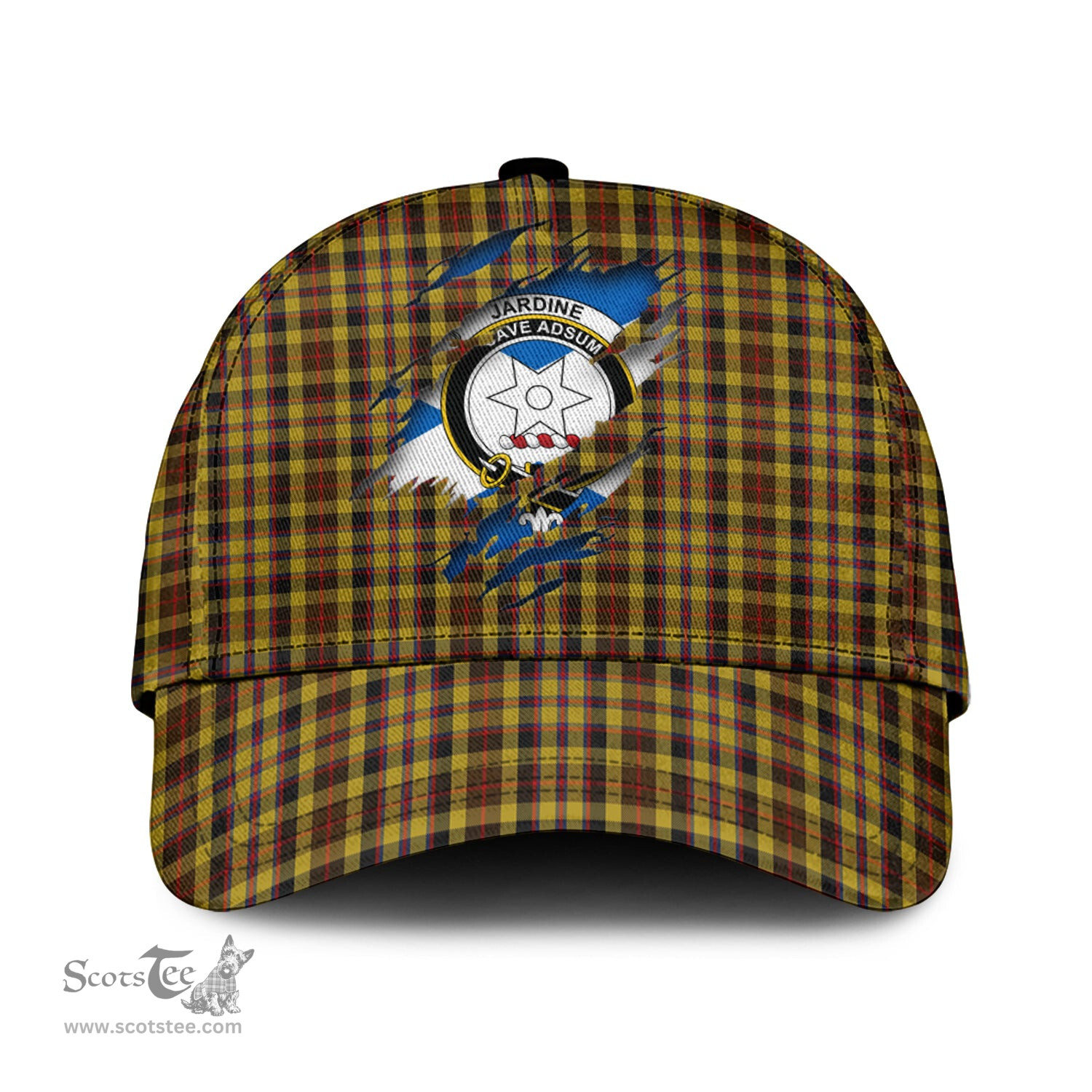 Scottish Jardine Family Crest In Me Style Tartan Cap ScotsTee Shop - Tartan Plaid - scotstee.com
