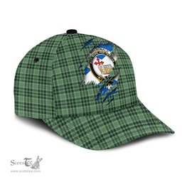 Scottish MacDonald Lord of the Isles Hunting Family Crest In Me Style Tartan Cap ScotsTee Shop - Tartan Plaid - scotstee.com