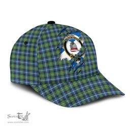 Scottish MacNeil of Barra Ancient Family Crest In Me Style Tartan Cap ScotsTee Shop - Tartan Plaid - scotstee.com