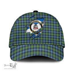 Scottish MacNeil of Barra Ancient Family Crest In Me Style Tartan Cap ScotsTee Shop - Tartan Plaid - scotstee.com