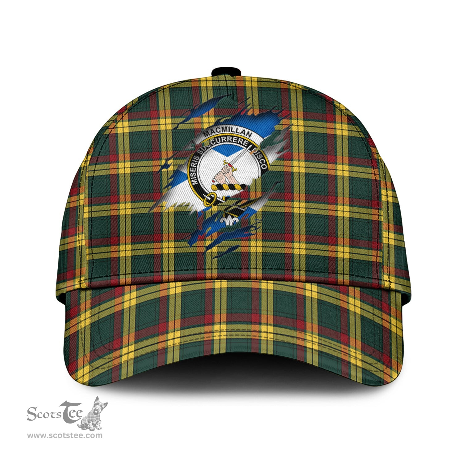 Scottish MacMillan Old Modern Family Crest In Me Style Tartan Cap ScotsTee Shop - Tartan Plaid - scotstee.com
