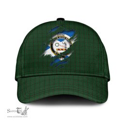 Scottish Skene or Tribe of Mar Family Crest In Me Style Tartan Cap ScotsTee Shop - Tartan Plaid - scotstee.com