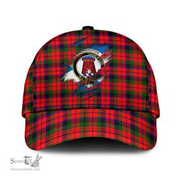 Scottish MacNaughton Modern Family Crest In Me Style Tartan Cap ScotsTee Shop - Tartan Plaid - scotstee.com