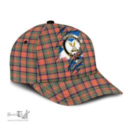 Scottish Stewart Royal Ancient Family Crest In Me Style Tartan Cap ScotsTee Shop - Tartan Plaid - scotstee.com