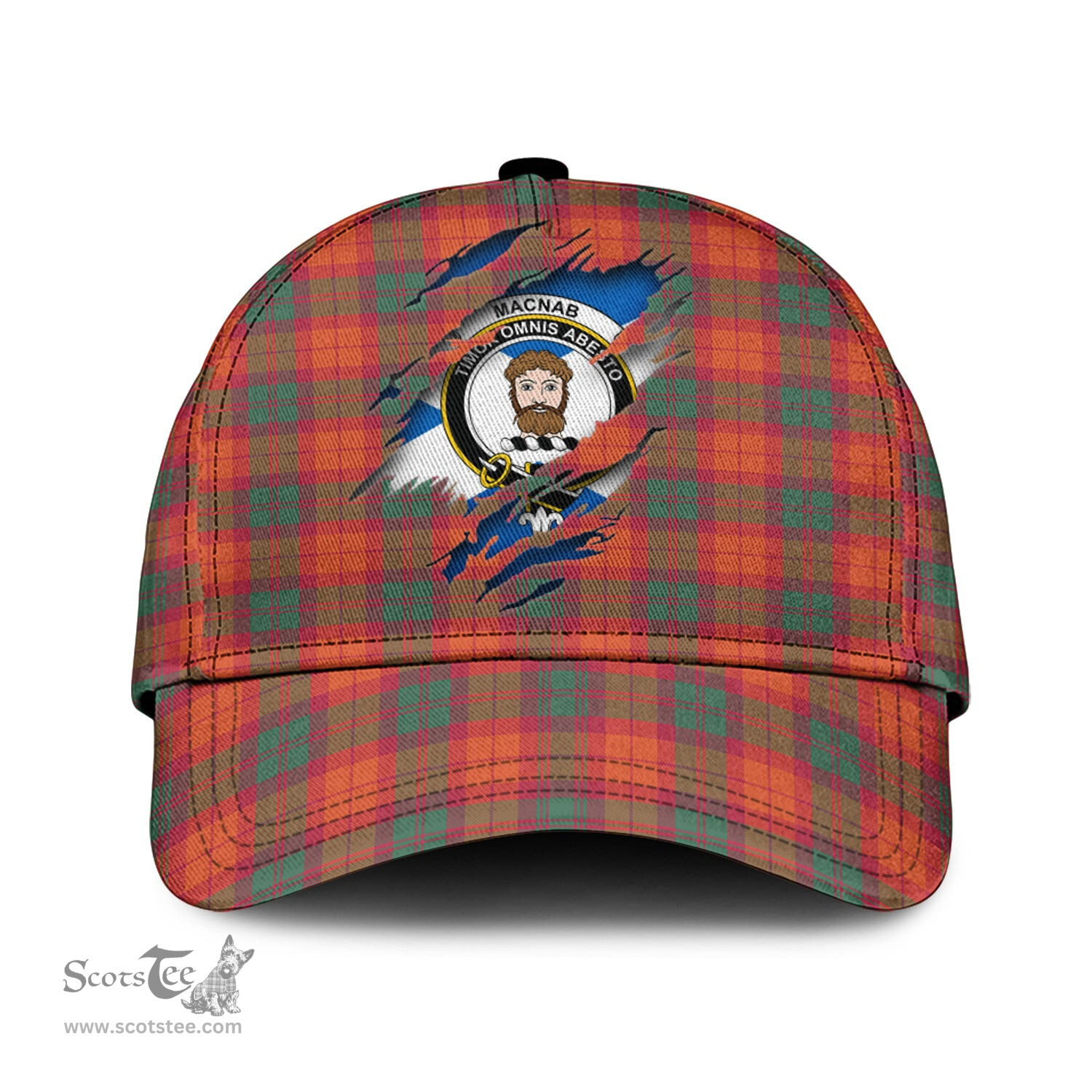 Scottish MacNab Ancient Family Crest In Me Style Tartan Cap ScotsTee Shop - Tartan Plaid - scotstee.com