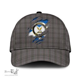 Scottish Stewart Grey Family Crest In Me Style Tartan Cap ScotsTee Shop - Tartan Plaid - scotstee.com