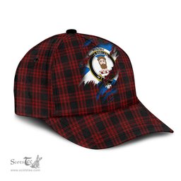 Scottish Menzies Hunting Family Crest In Me Style Tartan Cap ScotsTee Shop - Tartan Plaid - scotstee.com
