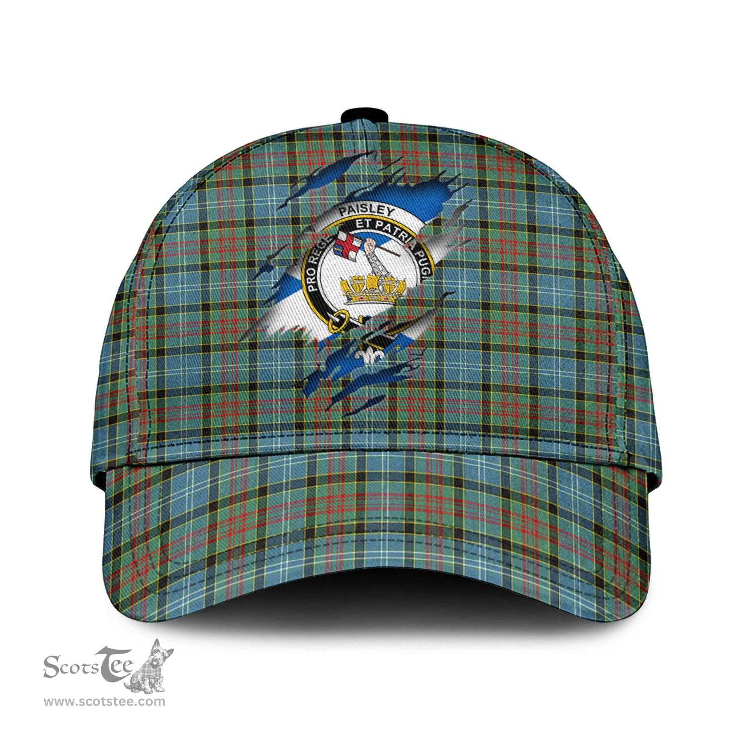 Scottish Paisley Family Crest In Me Style Tartan Cap ScotsTee Shop - Tartan Plaid - scotstee.com