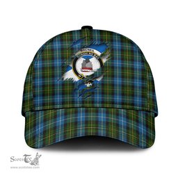 Scottish MacNeil of Barra Family Crest In Me Style Tartan Cap ScotsTee Shop - Tartan Plaid - scotstee.com