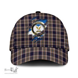 Scottish Stewart Navy Family Crest In Me Style Tartan Cap ScotsTee Shop - Tartan Plaid - scotstee.com
