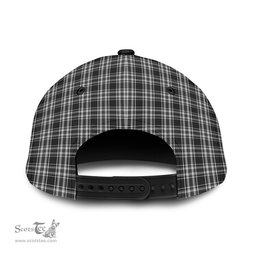 Scottish Stewart Black and White Family Crest In Me Style Tartan Cap ScotsTee Shop - Tartan Plaid - scotstee.com