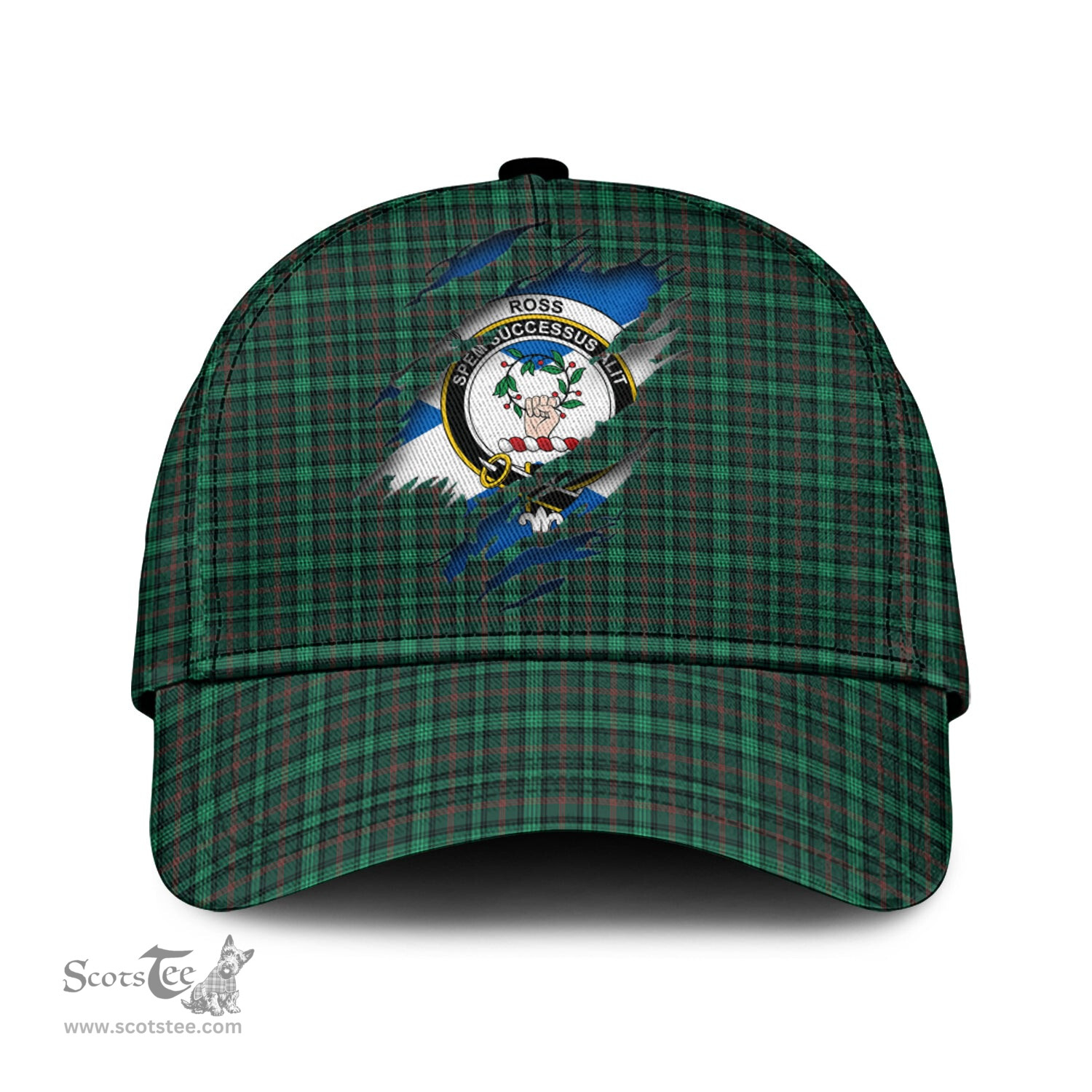Scottish Ross Hunting Modern Family Crest In Me Style Tartan Cap ScotsTee Shop - Tartan Plaid - scotstee.com