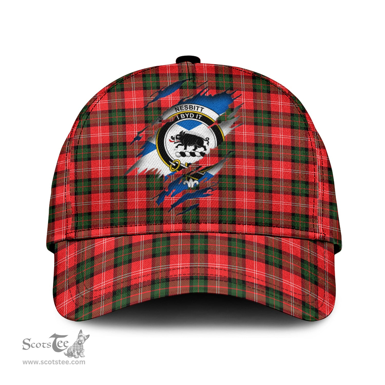 Scottish Nesbitt Modern Family Crest In Me Style Tartan Cap ScotsTee Shop - Tartan Plaid - scotstee.com