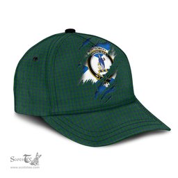 Scottish Montgomery Family Crest In Me Style Tartan Cap ScotsTee Shop - Tartan Plaid - scotstee.com