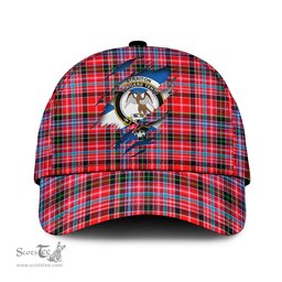 Scottish Straiton Family Crest In Me Style Tartan Cap ScotsTee Shop - Tartan Plaid - scotstee.com