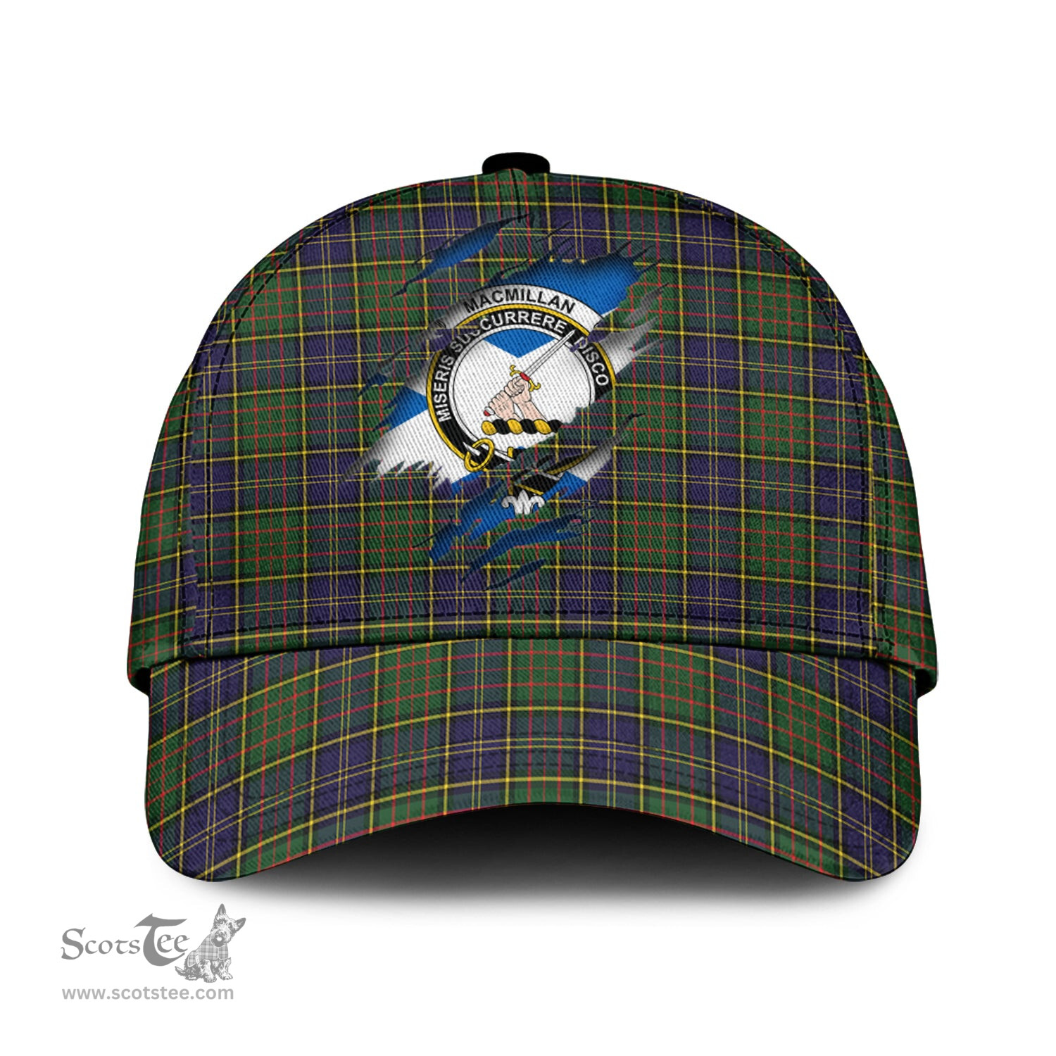 Scottish MacMillan Hunting Modern Family Crest In Me Style Tartan Cap ScotsTee Shop - Tartan Plaid - scotstee.com