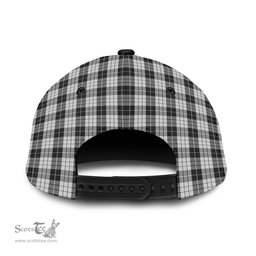 Scottish MacLeod Black and White Family Crest In Me Style Tartan Cap ScotsTee Shop - Tartan Plaid - scotstee.com