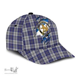 Scottish MacPherson Dress Blue Family Crest In Me Style Tartan Cap ScotsTee Shop - Tartan Plaid - scotstee.com