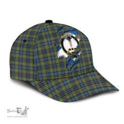Scottish MacLellan Ancient Family Crest In Me Style Tartan Cap ScotsTee Shop - Tartan Plaid - scotstee.com