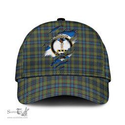 Scottish MacLellan Ancient Family Crest In Me Style Tartan Cap ScotsTee Shop - Tartan Plaid - scotstee.com