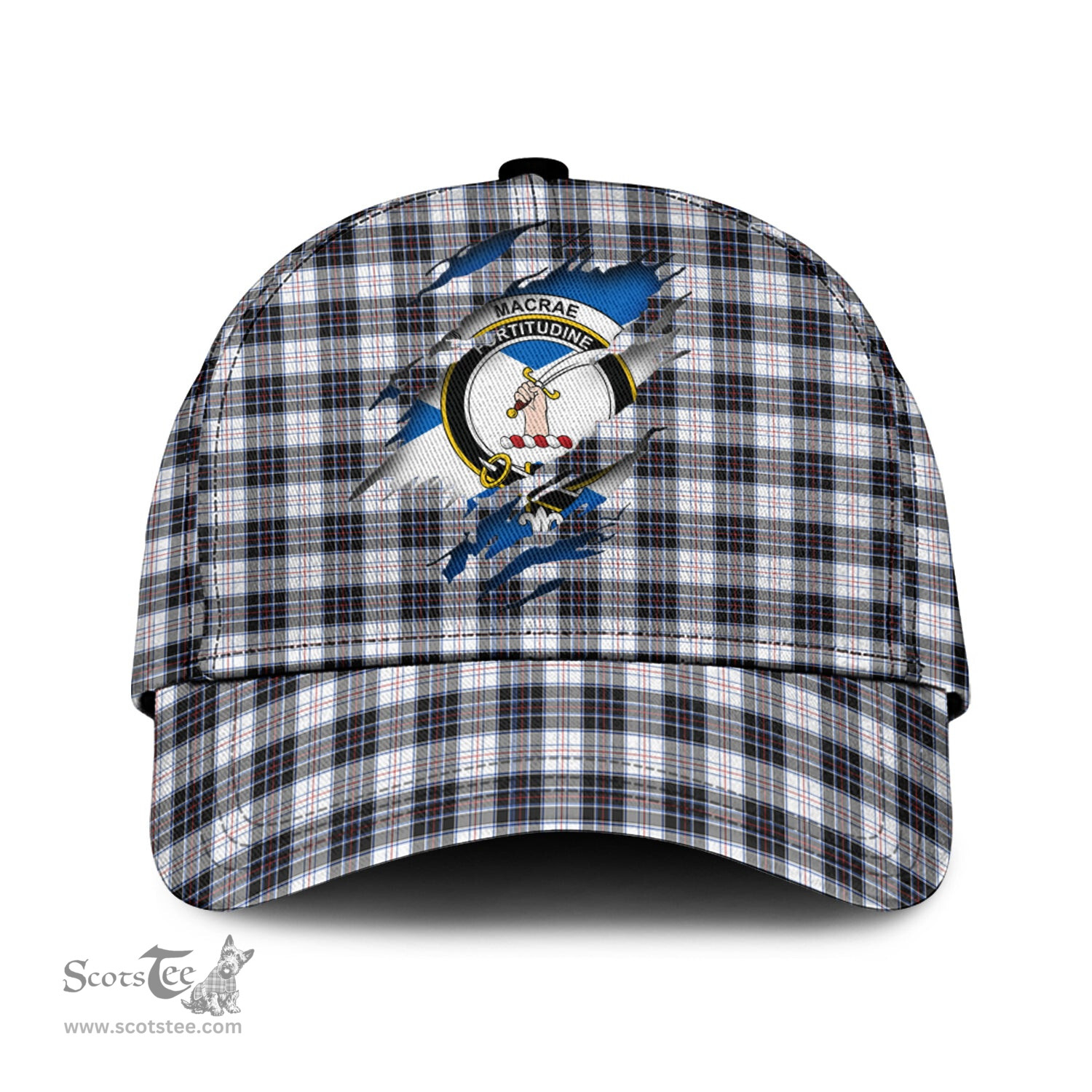 Scottish MacRae Dress Modern Family Crest In Me Style Tartan Cap ScotsTee Shop - Tartan Plaid - scotstee.com