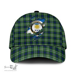 Scottish Purves Family Crest In Me Style Tartan Cap ScotsTee Shop - Tartan Plaid - scotstee.com